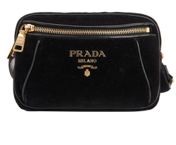 Velluto Belt Bag, Velvet, Black, 24, S, 3*